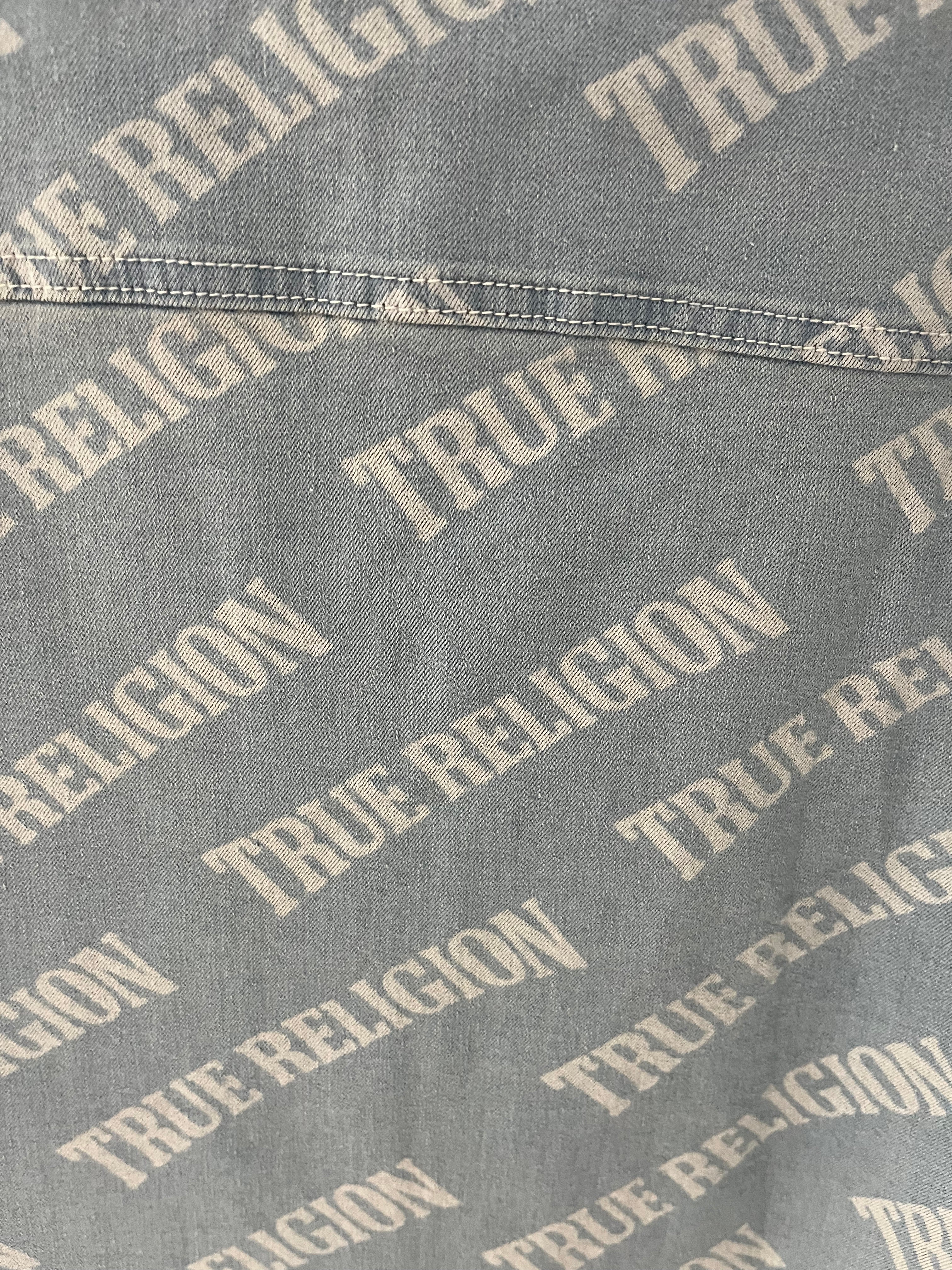 True Religion Denim Button Up Top-Size M