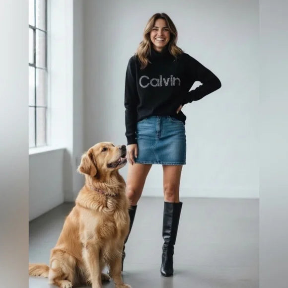 Calvin Klein- Black Turtleneck Sweater