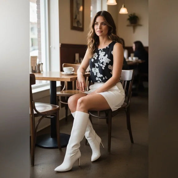 Banana Republic Black and White Floral Top