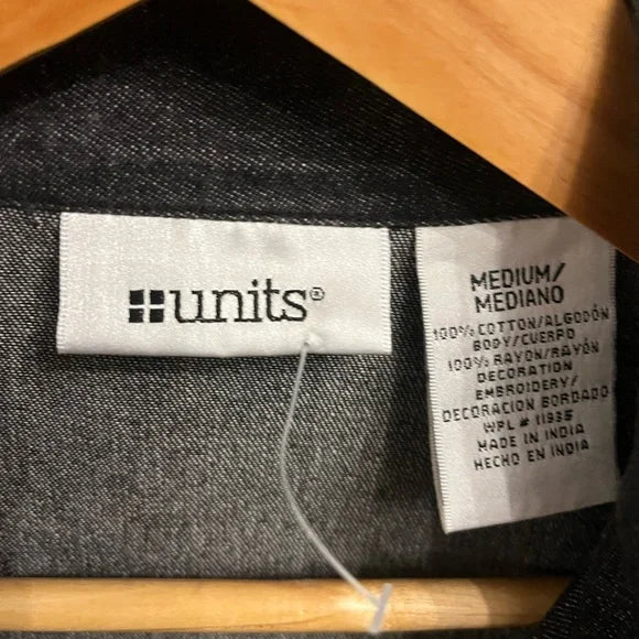 Floral Embroidered Black Blazer