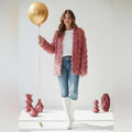 Colleen Lopez Vibrant Fuzzy Cardigan