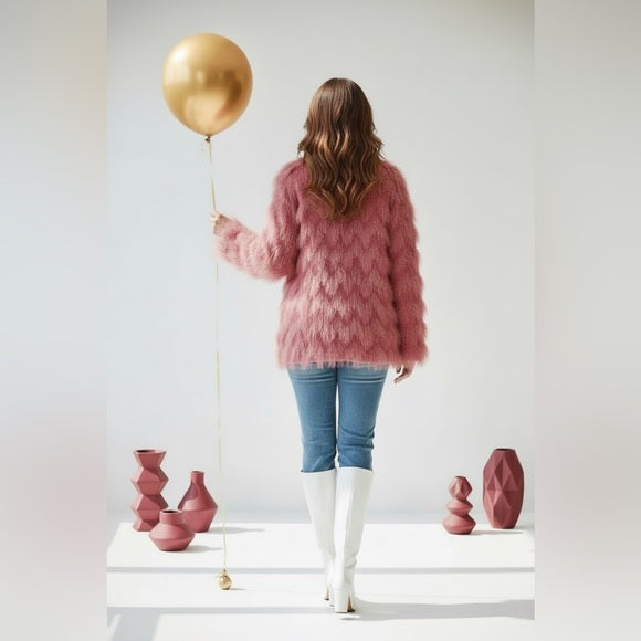 Colleen Lopez Vibrant Fuzzy Cardigan