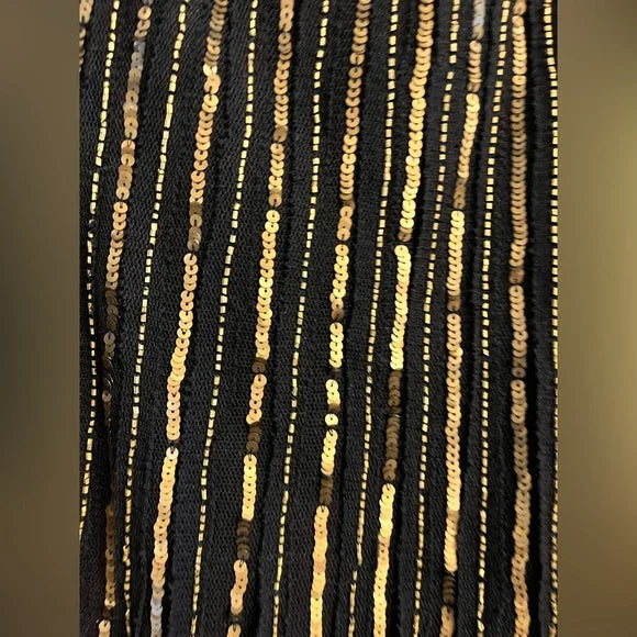 Coldwater Creek Black Skirt with Gold Accents
