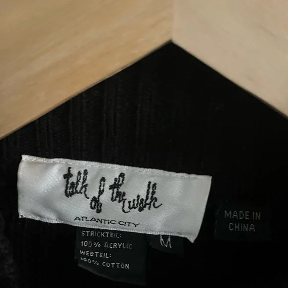 Denim Jean Jacket with Black sweater Sleeves