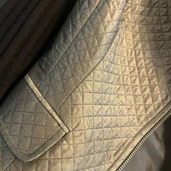 Donna Degnan Metallic Quilted Blazer with Black Sleeves