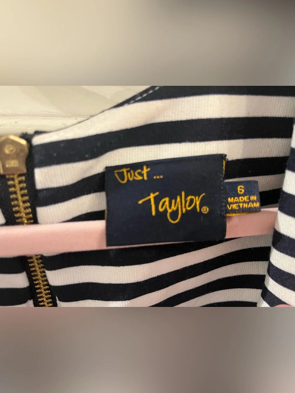 Just...Taylor Black & White Striped Top Floral Fit-and-Flare Mini Dress