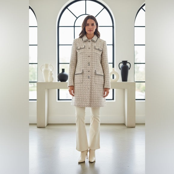 G by Giuliana Cream and Tan Women's Blazer