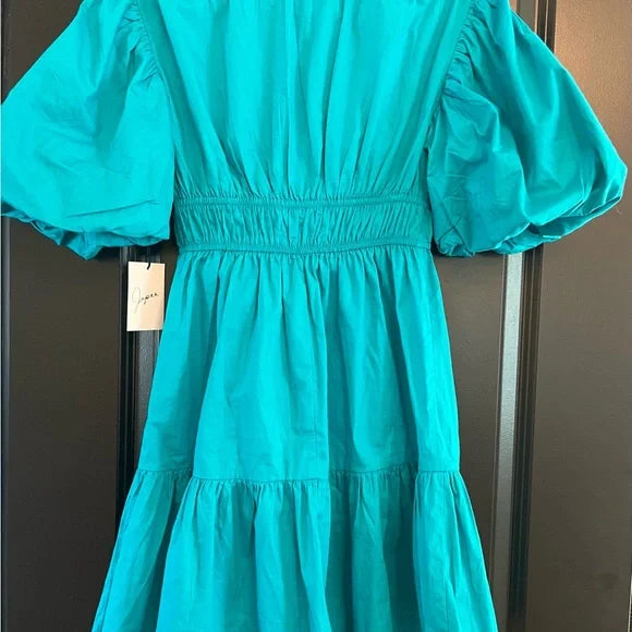 Japna Teal Mini Dress