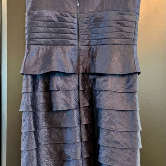 Jessica Howard Navy Ruched Sheath Dress 3/4 Sleeve