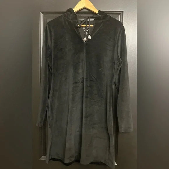 Michael Kors Black Velvet Hoodie