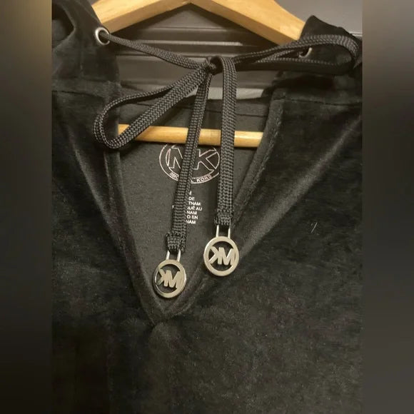 Michael Kors Black Velvet Hoodie