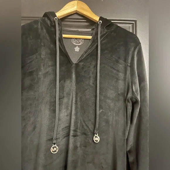 Michael Kors Black Velvet Hoodie