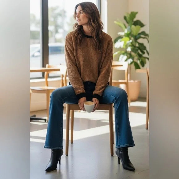 Le Lis Furry Congac Brown Sweater/Sweatshirt