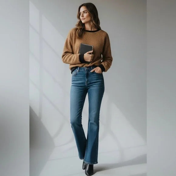 Le Lis Furry Congac Brown Sweater/Sweatshirt