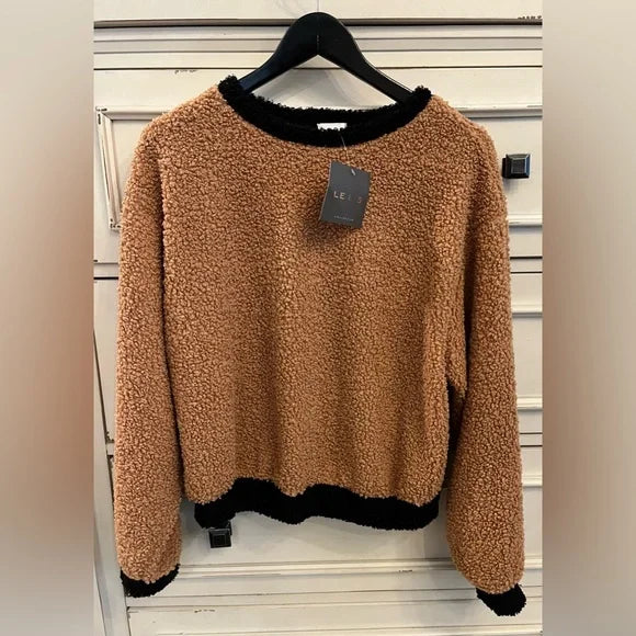 Le Lis Furry Congac Brown Sweater/Sweatshirt