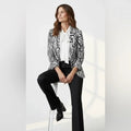 Liz Claiborne Black & White Patterned Blazer