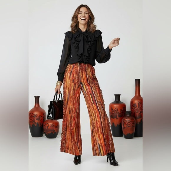 Vibrant Multicolor Wide Leg Pants