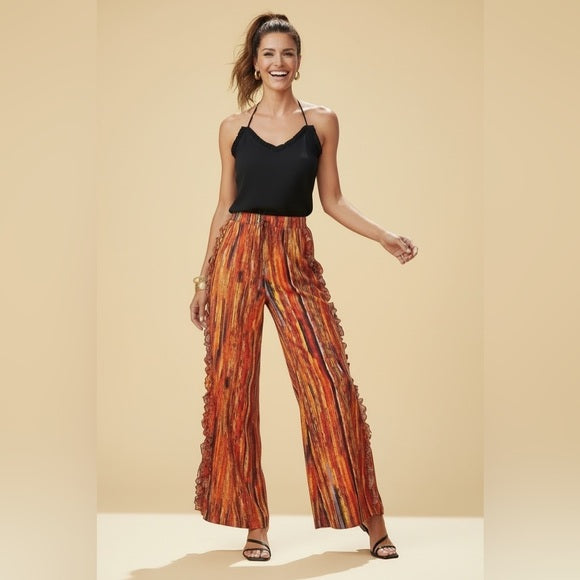 Vibrant Multicolor Wide Leg Pants