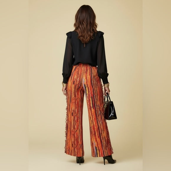 Vibrant Multicolor Wide Leg Pants