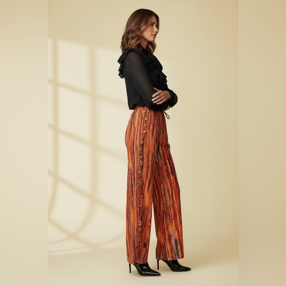 Vibrant Multicolor Wide Leg Pants