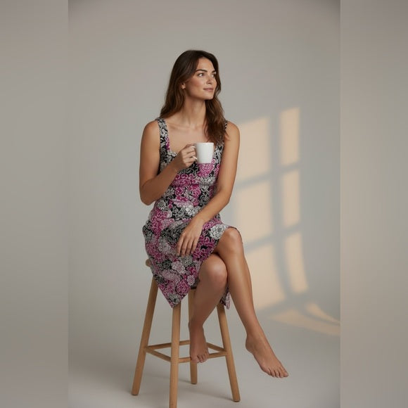 Madison Leigh Pink and Black Floral Dress