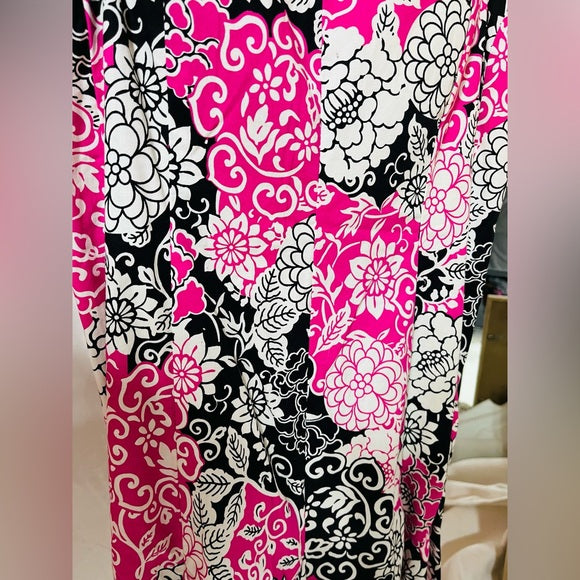 Madison Leigh Pink and Black Floral Dress