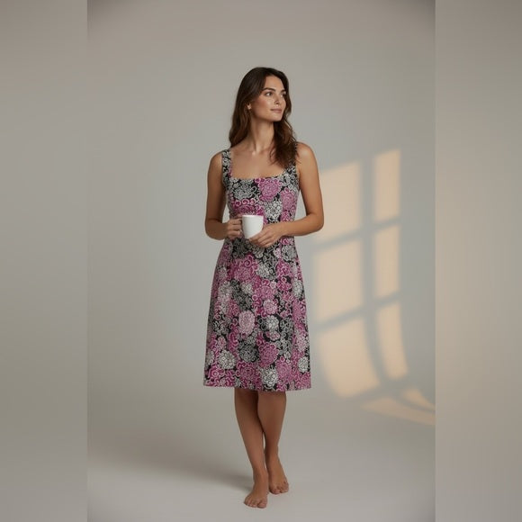 Madison Leigh Pink and Black Floral Dress