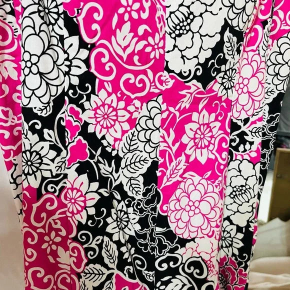 Madison Leigh Pink and Black Floral Dress