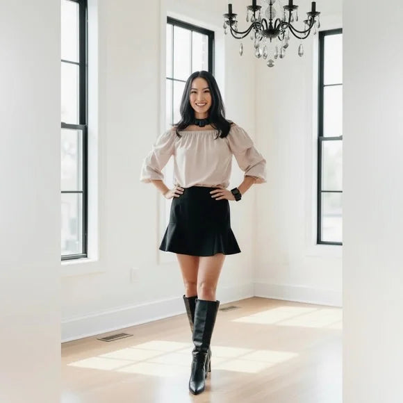 MSK Cream Off-Shoulder Blouse