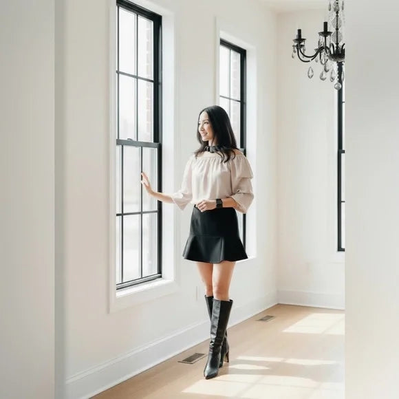 MSK Cream Off-Shoulder Blouse