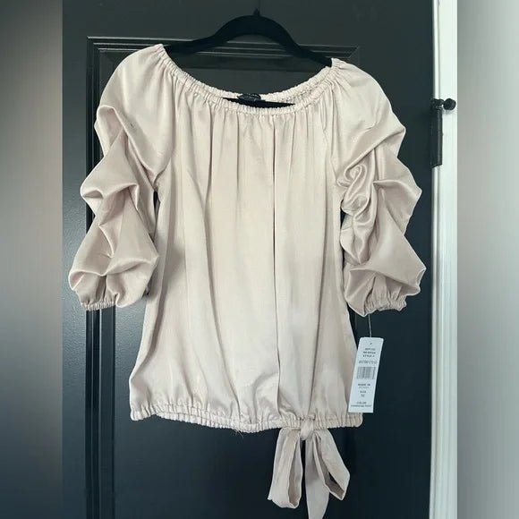 MSK Cream Off-Shoulder Blouse