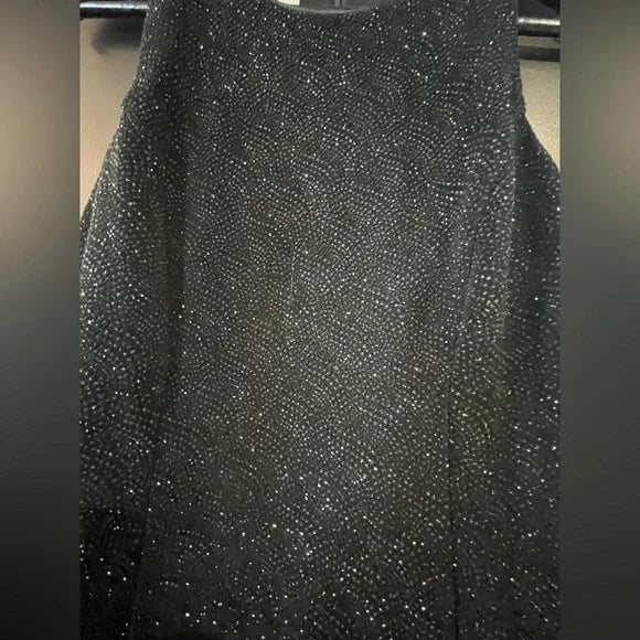 Patra Black Maxi Dress with Sparkling Bodice