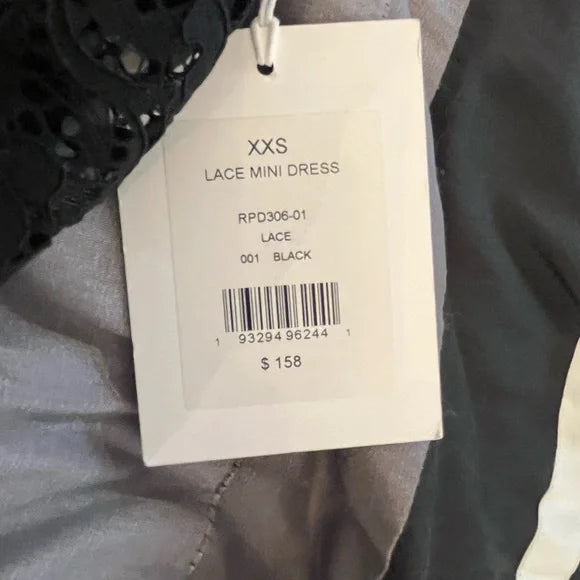 Rachel Parcell Black Lace Long Sleeve Dress