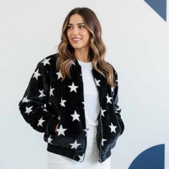 SO Black Faux Fur Light Weight Coat