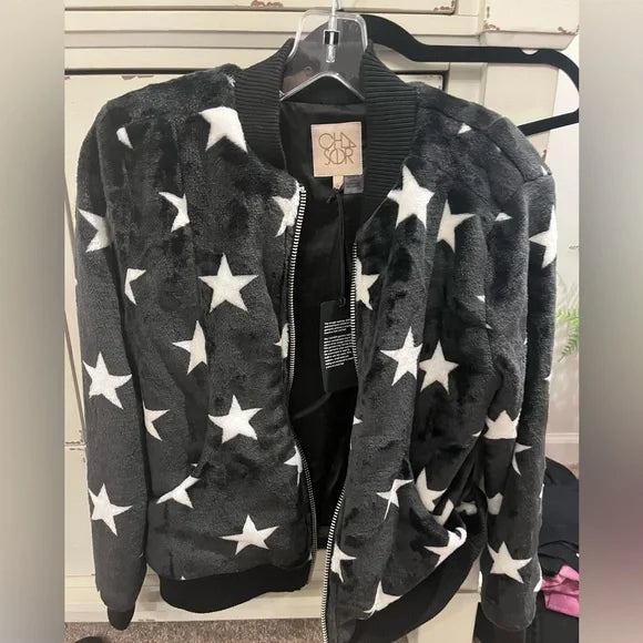 SO Black Faux Fur Light Weight Coat