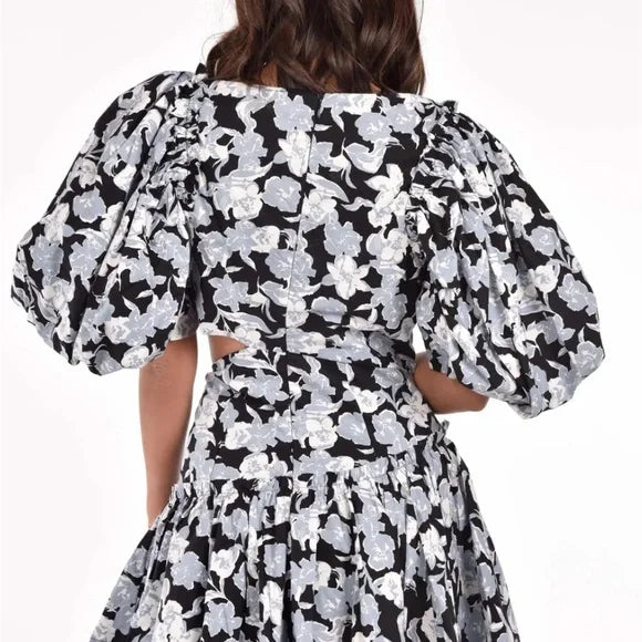 Tri-Color Floral Dress