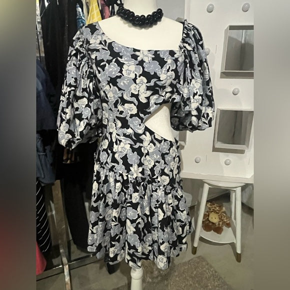 Tri-Color Floral Dress