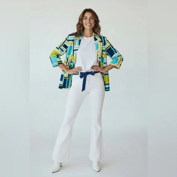 Vibrant Patterned Women's Blazer
