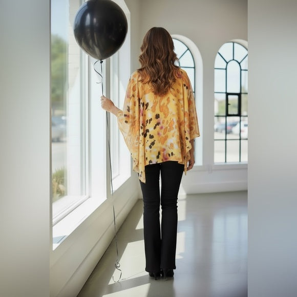 Vibrant Yellow and Orange Women's Top