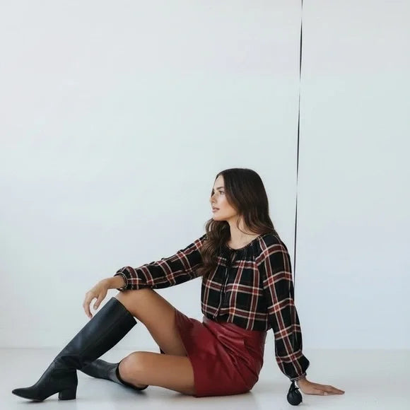 Ruff Hewn Red and Black Blouse